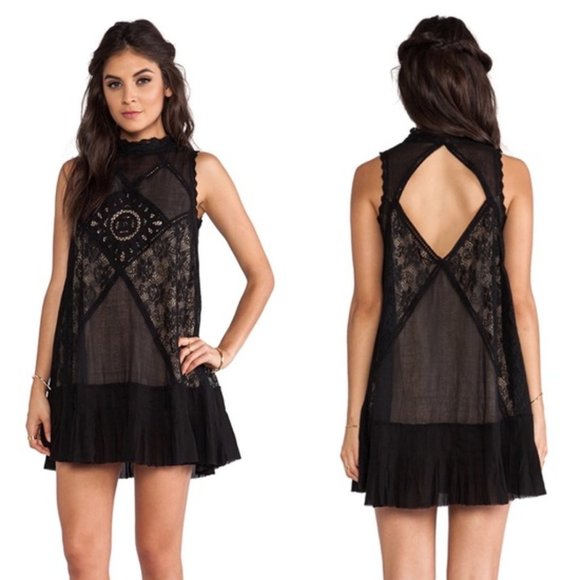 Free People Dresses & Skirts - NWT Free People Angel Black Lace Dress |   S